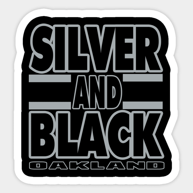 Oakland LYFE Silver and Black True Football Colors! Sticker by OffesniveLine